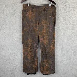 Columbia Bugaboo Omni-Tech Ski Snow Pants Womens Medium Burnt Orange Splash RARE